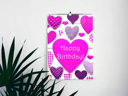 Individuell gestaltetes Titelblatt für einen Geburtstagskalender