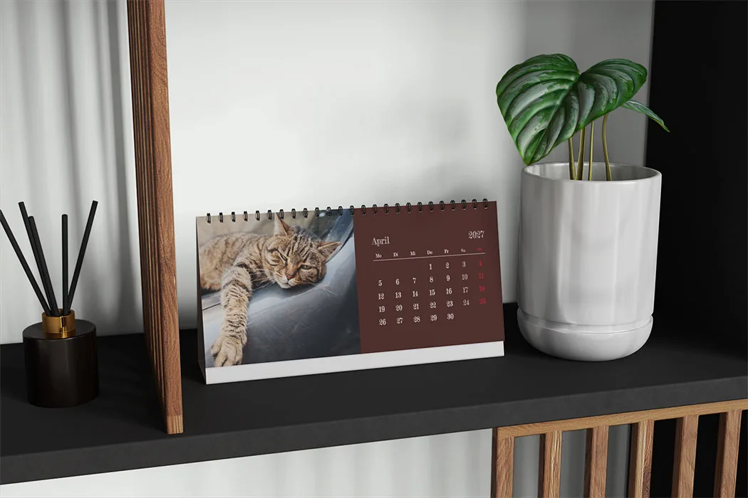 Klein, kompakt und orginell: der Tischkalender passt auf jeden Schreibtisch Fotokalender für den Tisch